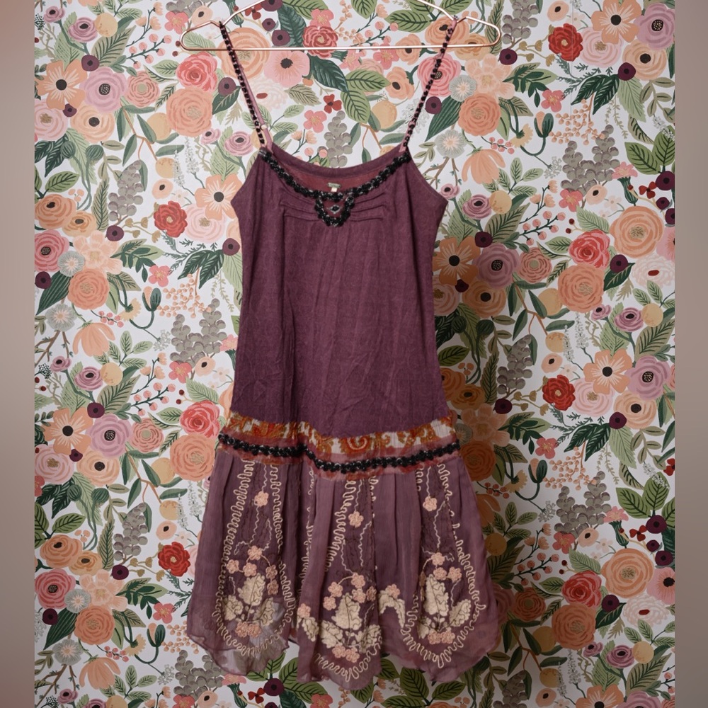 Vintage Free People purple floral dress